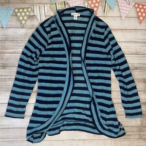 Coldwater Creek Blue and navy blue Striped Cardigan 1x